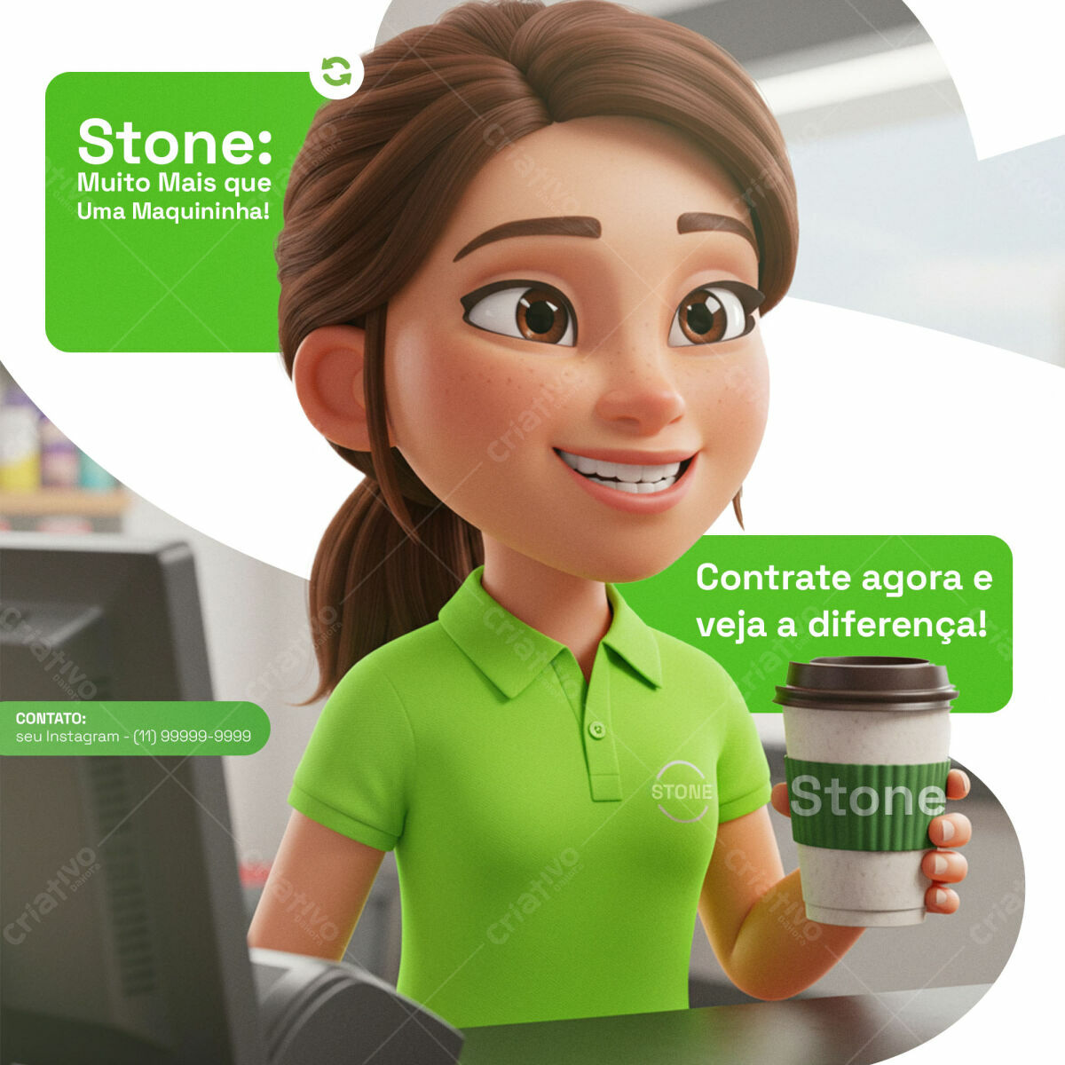 Banner Stone Maquininha de Cartão PSD Editável