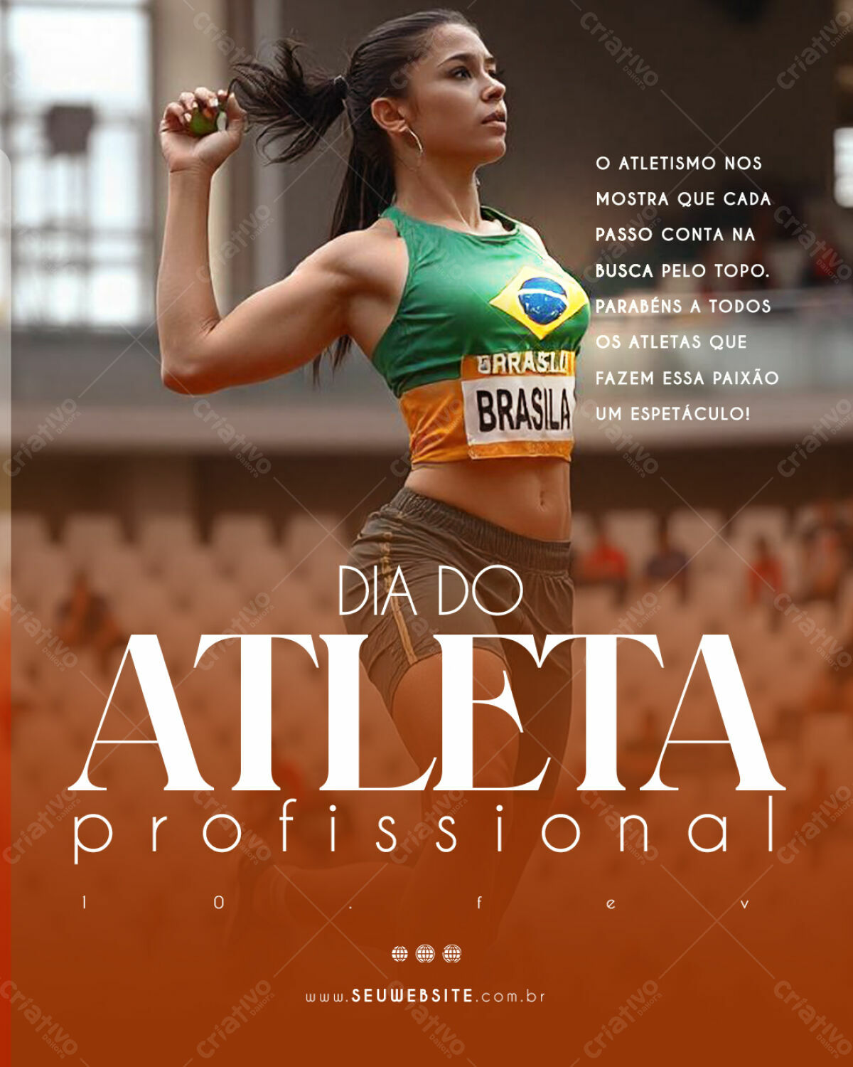 Flyer Dia do Atleta Profissional PSD Editável