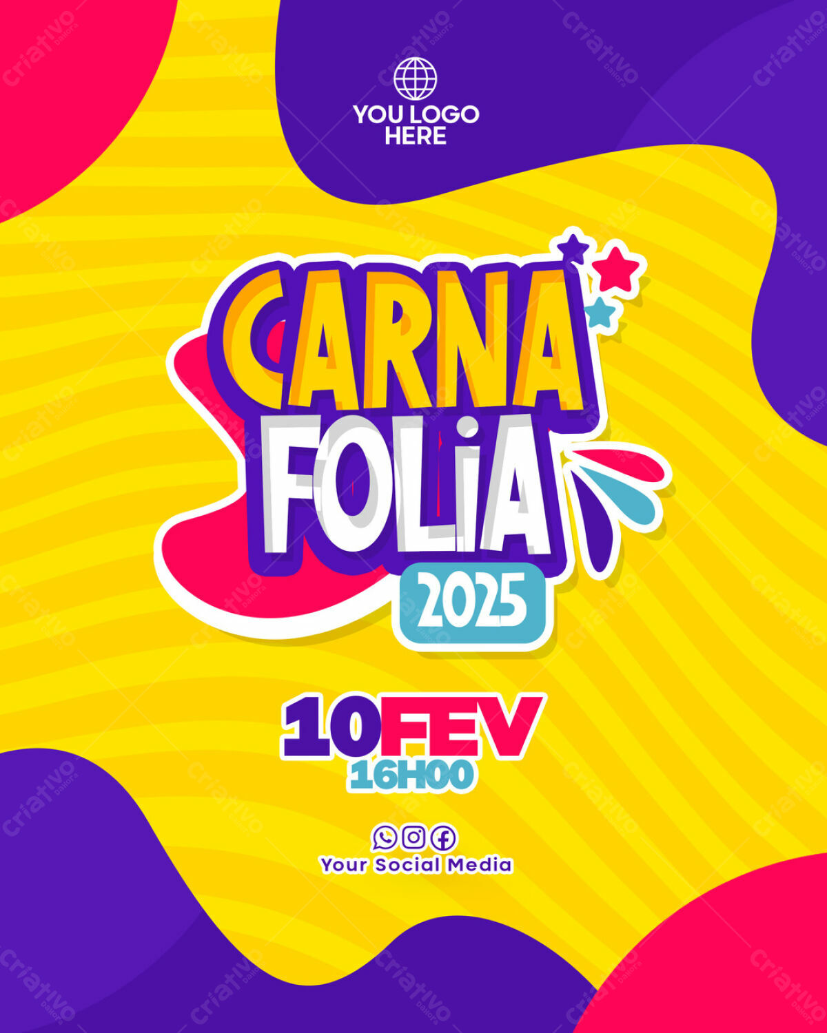 Flyer Carnaval 2025 PSD Editável