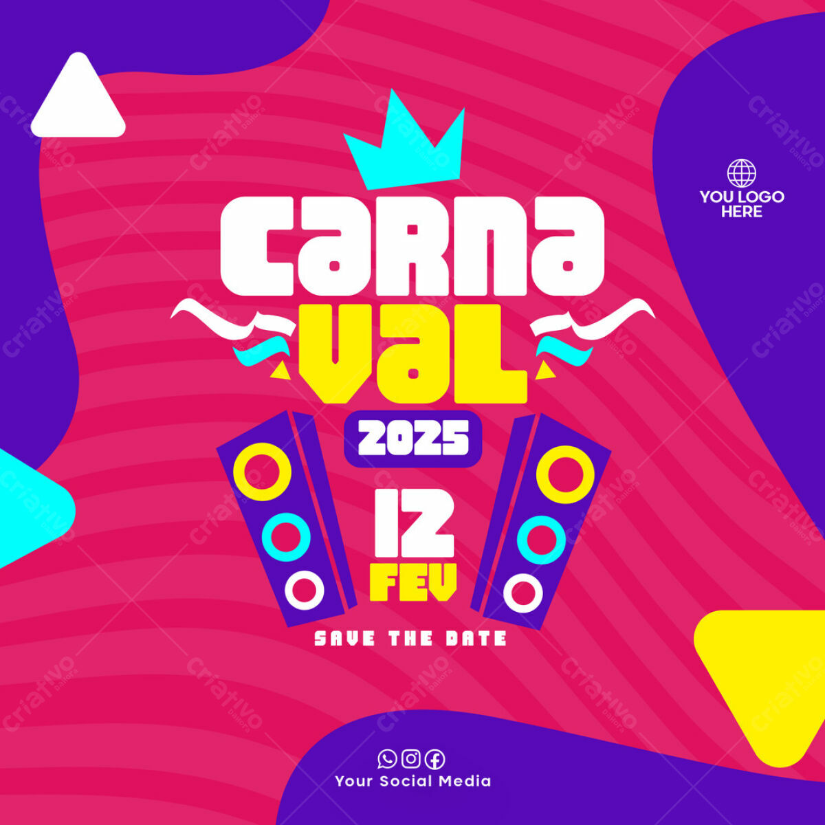 Flyer Carnaval 2025 PSD Editável