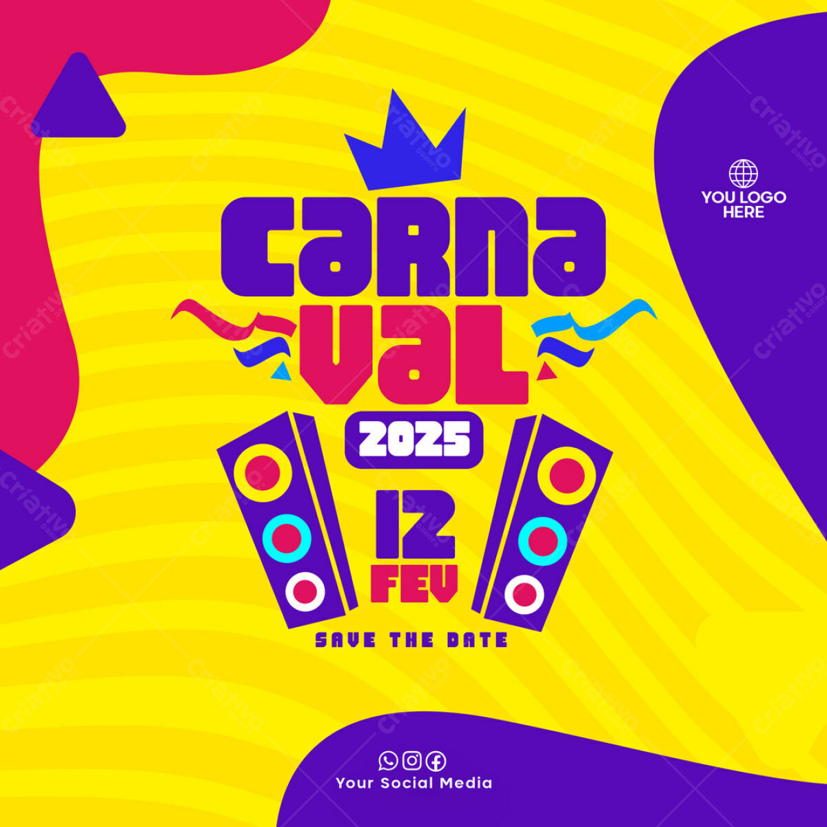 Flyer Carnaval 2025 PSD Editável