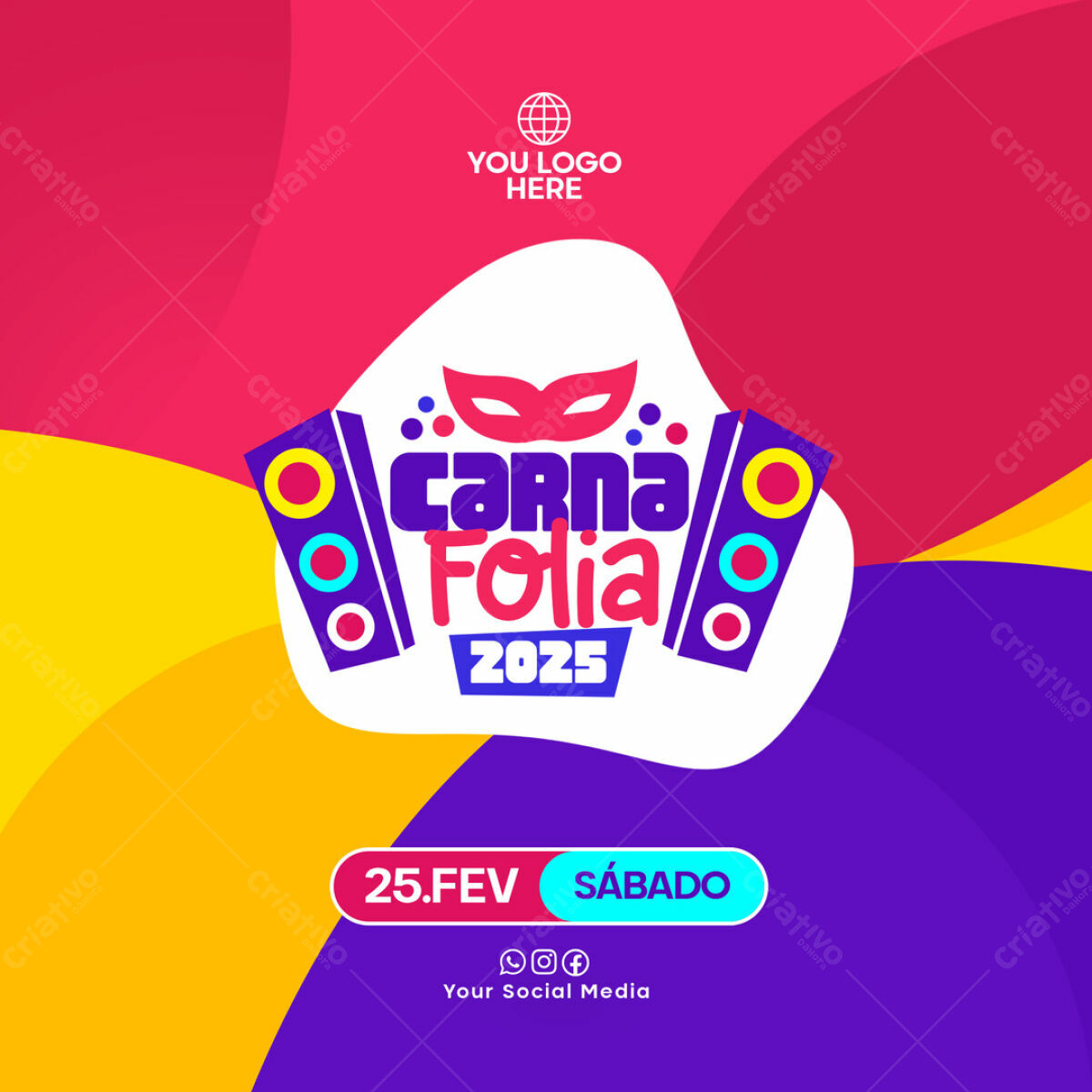 Flyer Carnaval 2025 PSD Editável
