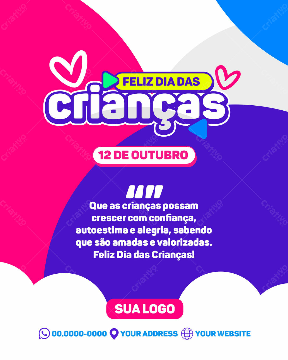Flyer Dia das Crianças 12 de Outubro PSD Editável