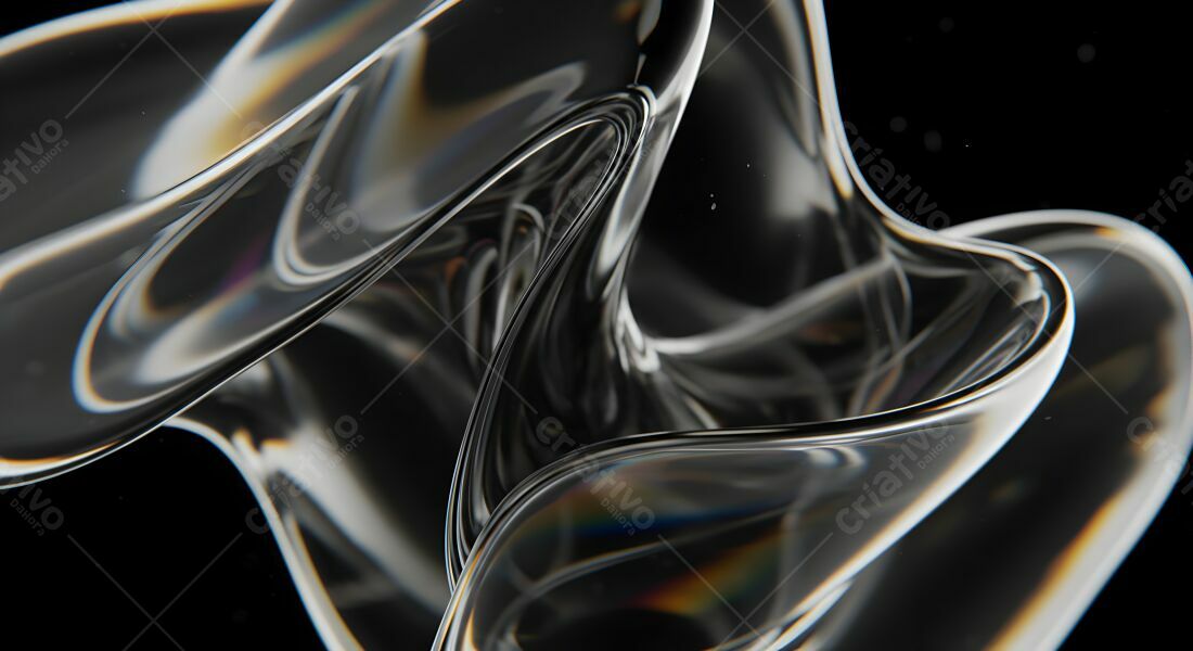 Fluxo de Líquido Transparente Abstrato