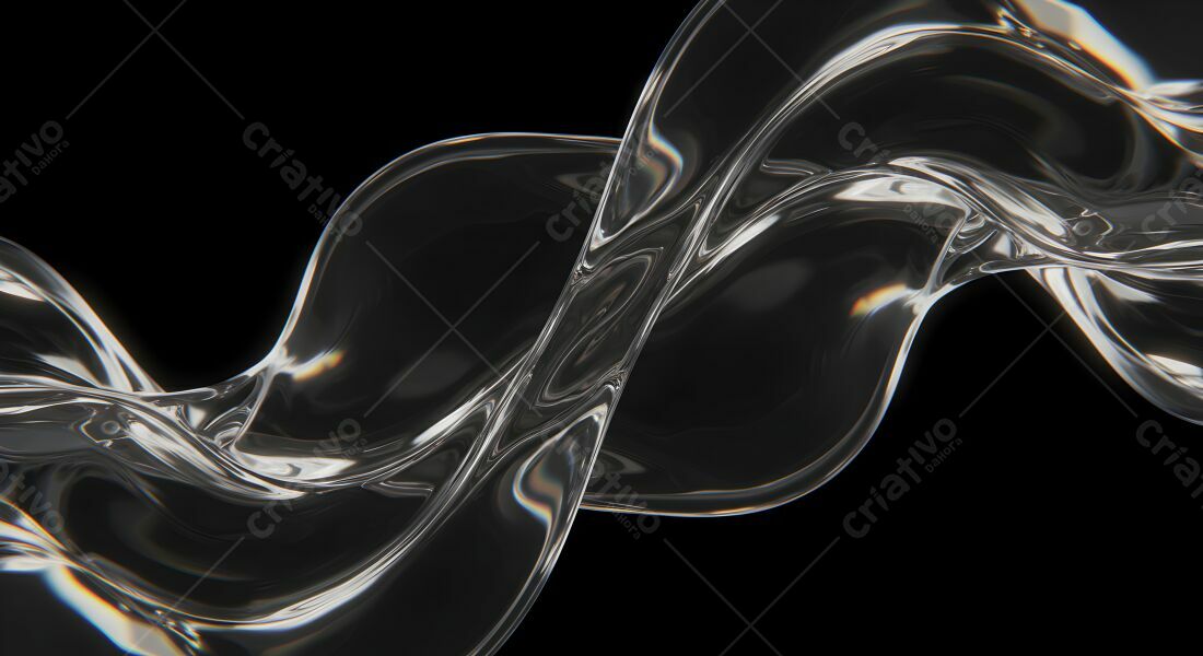 Abstract Liquid Flow in Black and White
