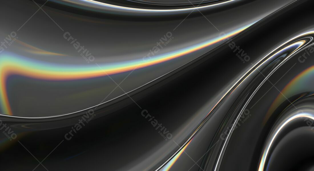 Textura abstrata preta com reflexos iridescentes