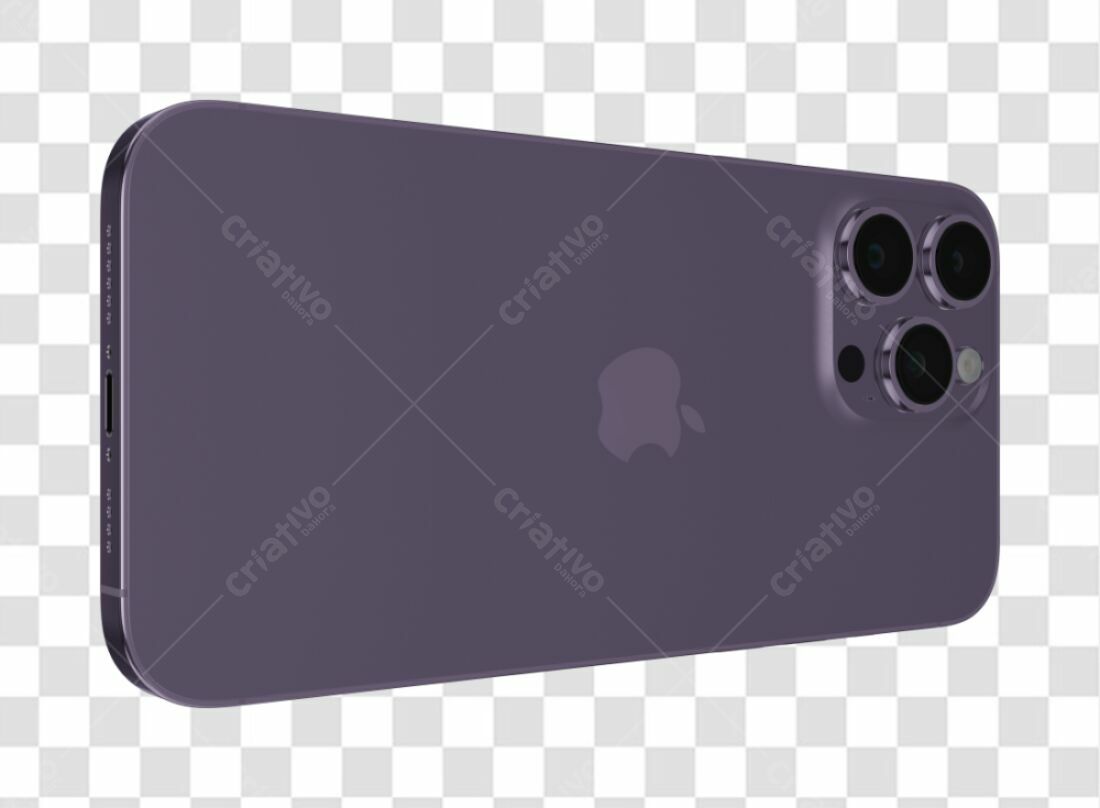 Mockup iPhone Roxo PNG com fundo transparente