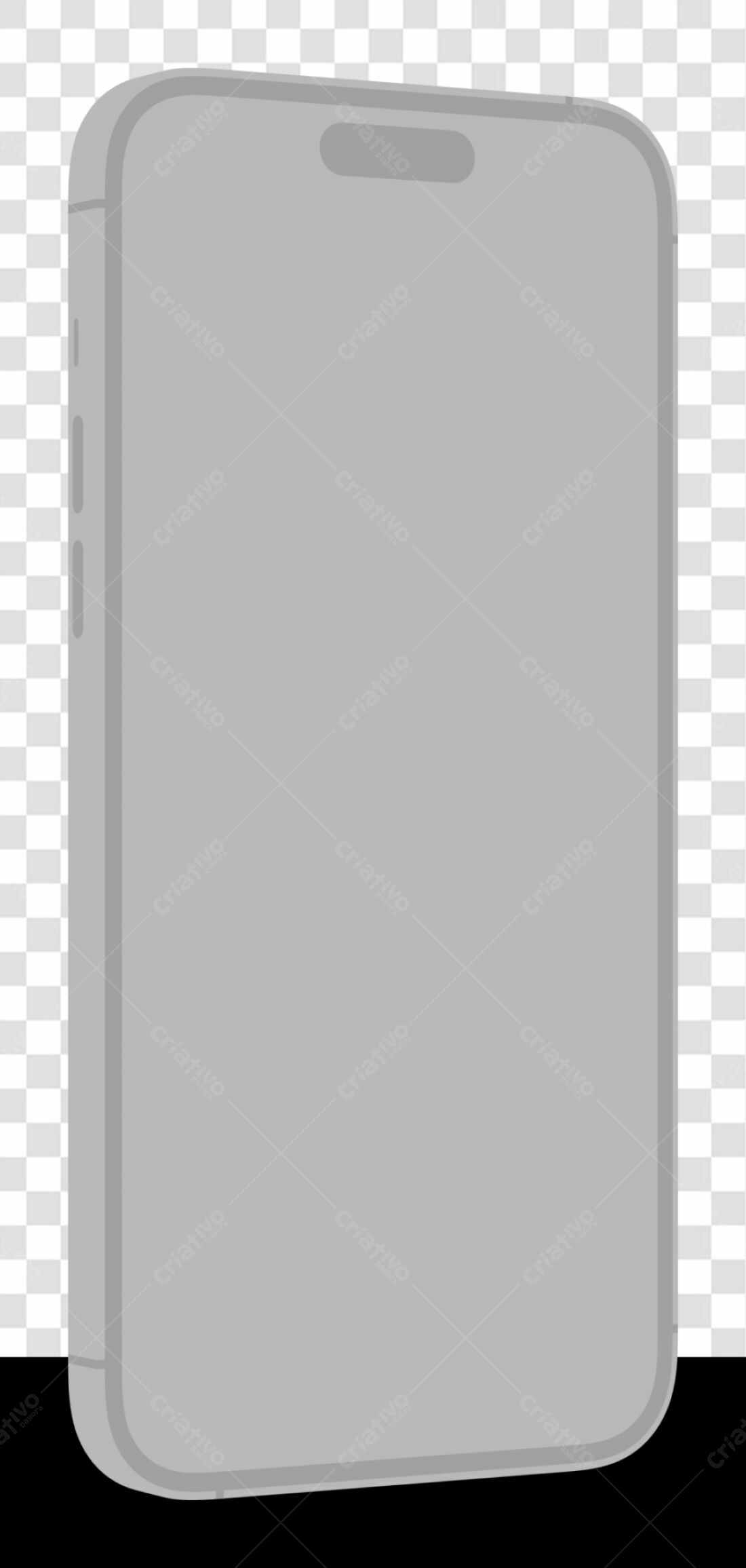 Mockup Celular Cinza PNG com fundo transparente