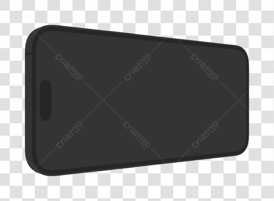 Mockup Celular Preto PNG com fundo transparente