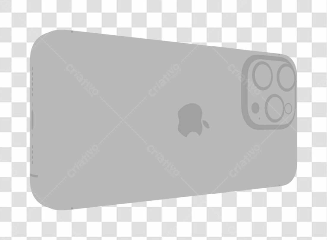 Mockup iPhone Cinza PNG com fundo transparente