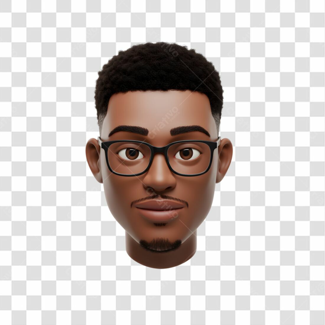 Avatar PNG com fundo transparente Homem Negro