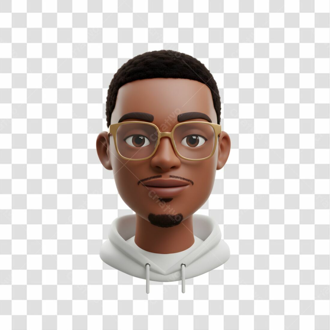 Avatar PNG com fundo transparente Homem Afrodescendente