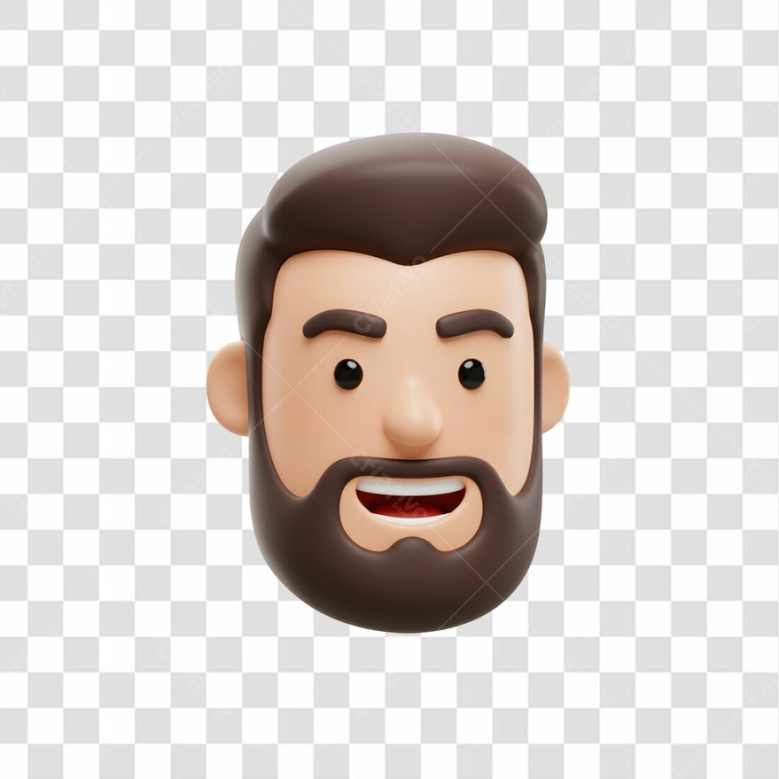 Avatar Masculino Sorrindo PNG com fundo transparente