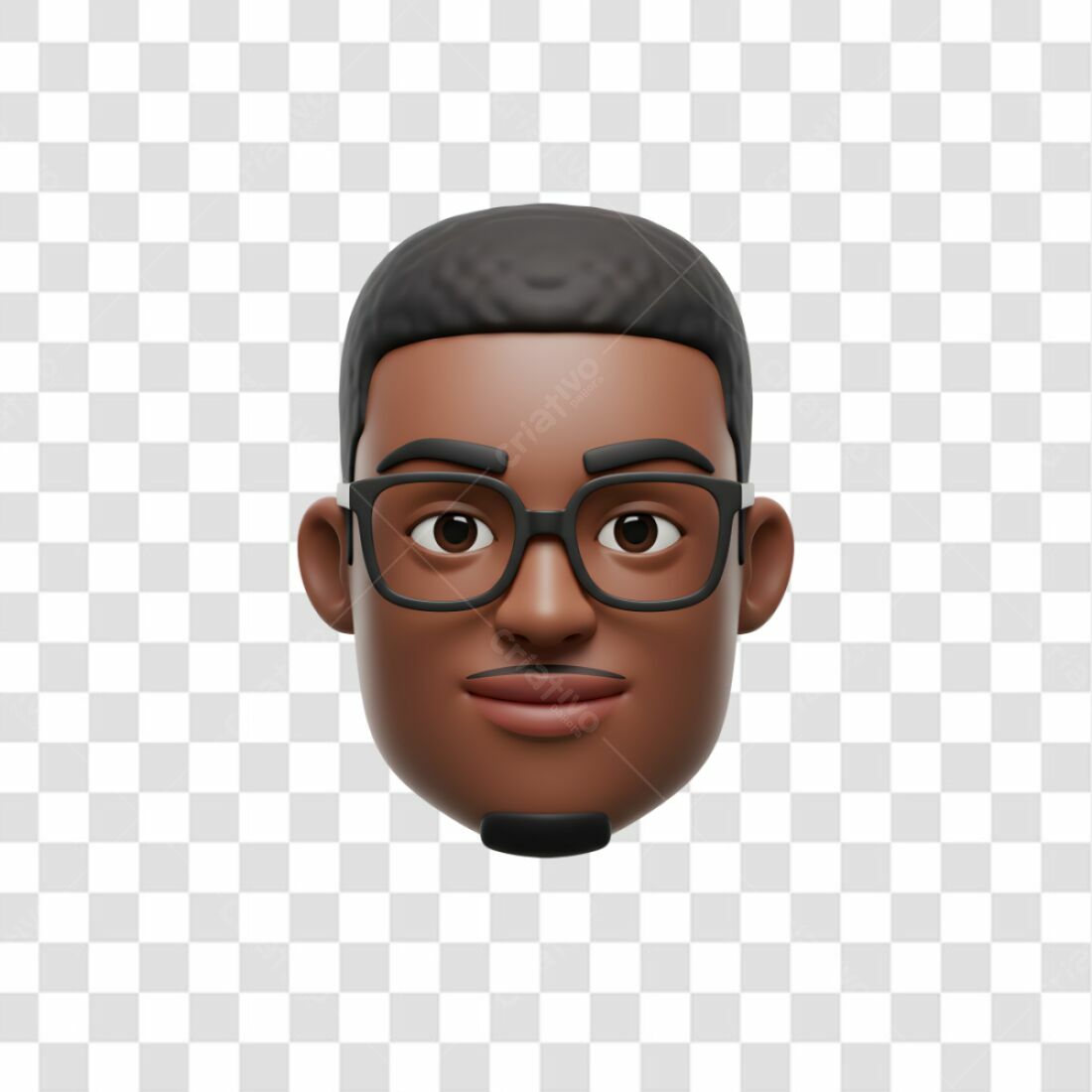 Avatar PNG com fundo transparente Homem Negro