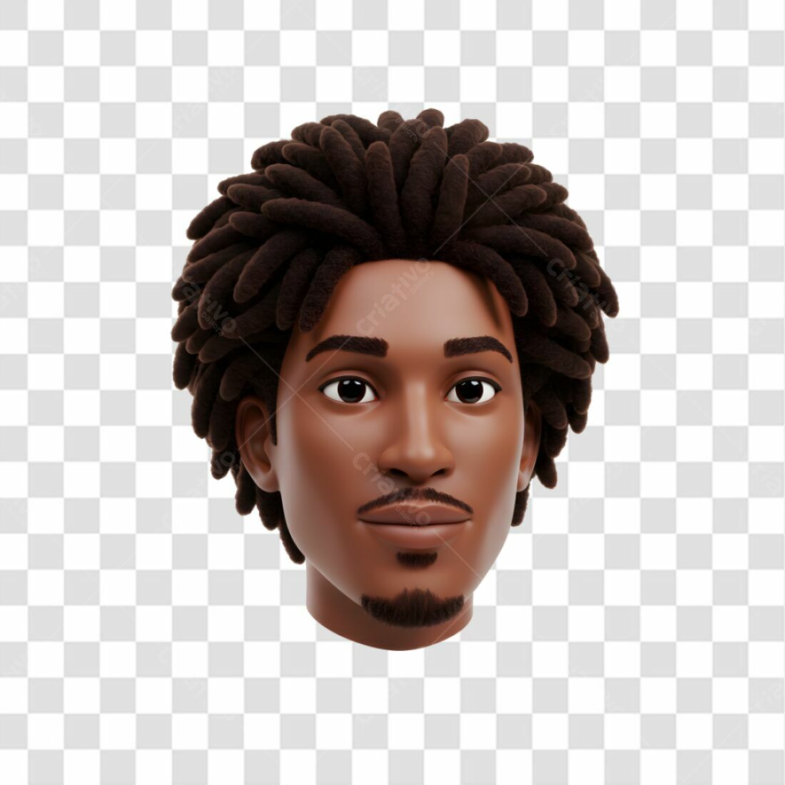 Avatar PNG com fundo transparente Homem negro dreads