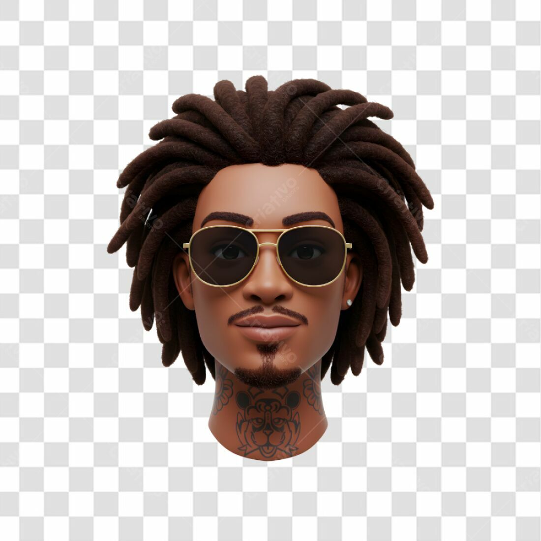 Avatar PNG com fundo transparente estilo Cartoon