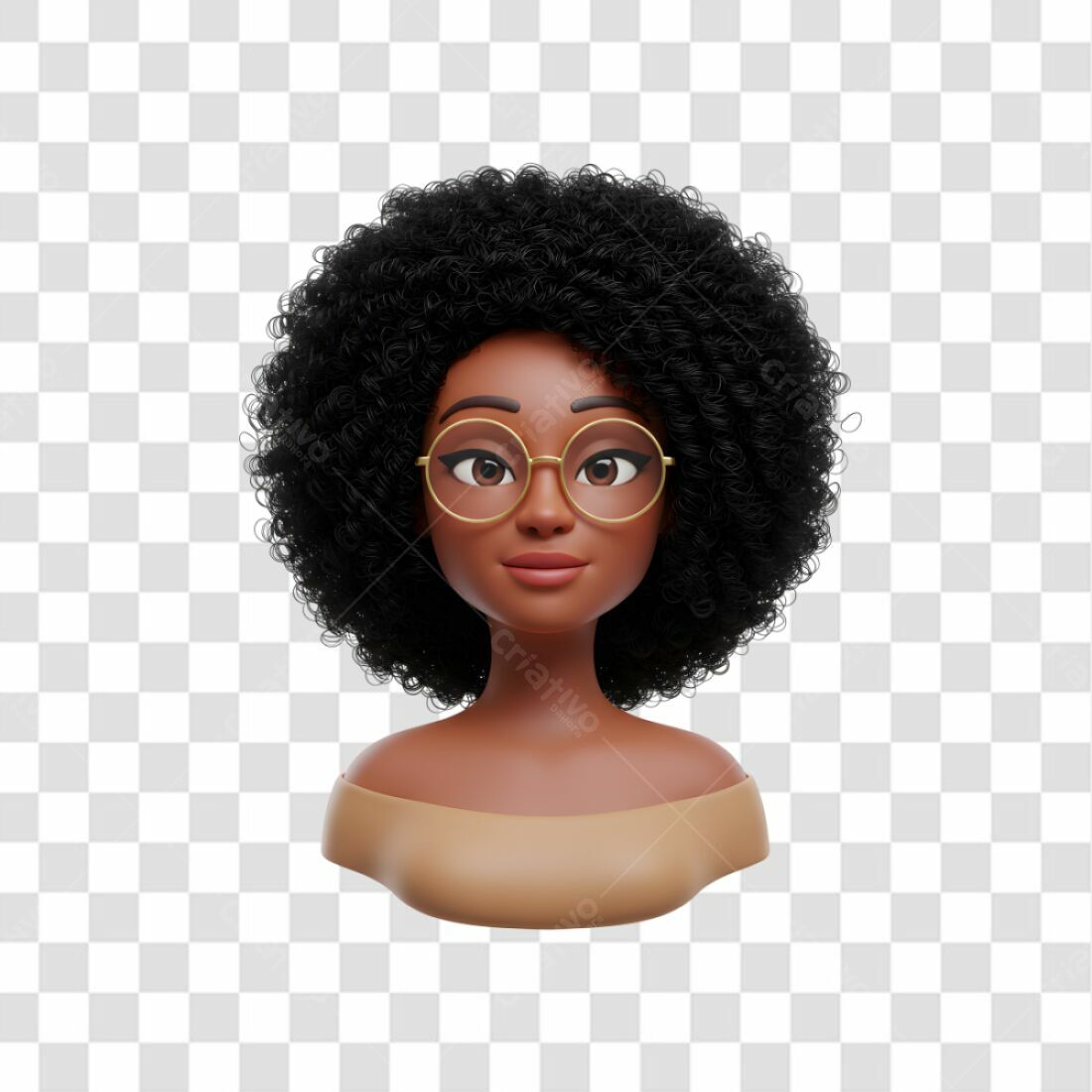 Avatar PNG com fundo transparente Mulher Negra
