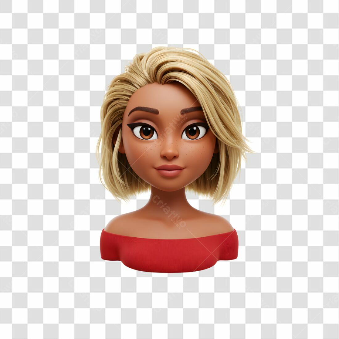 Avatar feminino PNG com fundo transparente