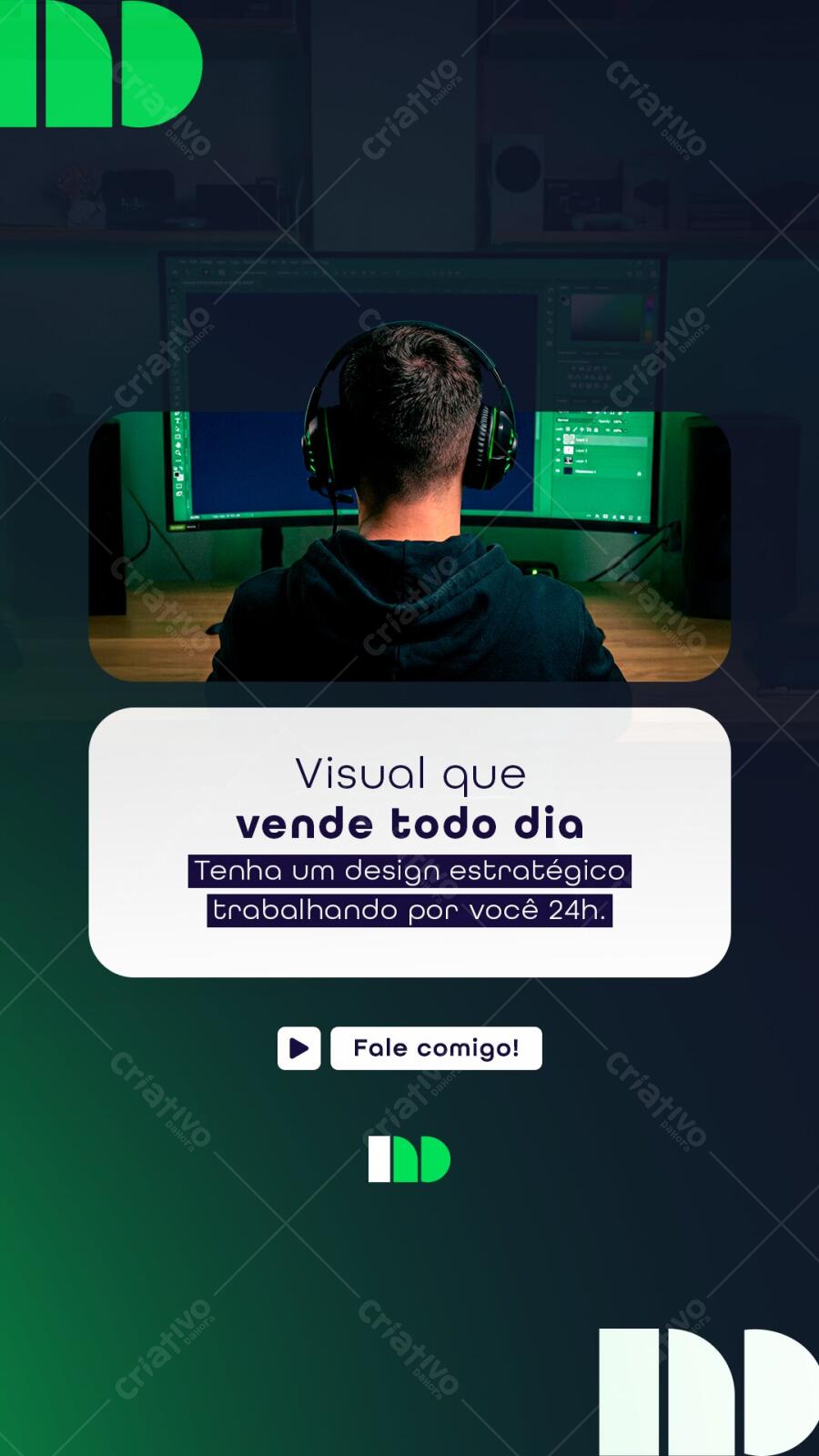 Story Instagram Marketing Digital Agência PSD Editável