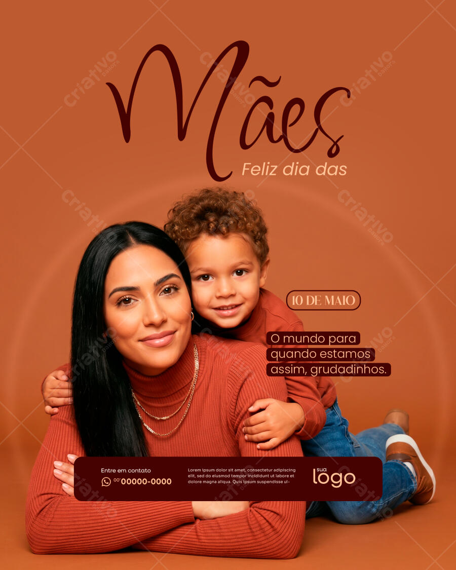 Template Canva Post Instagram Dia das Mães Minimalista Editável
