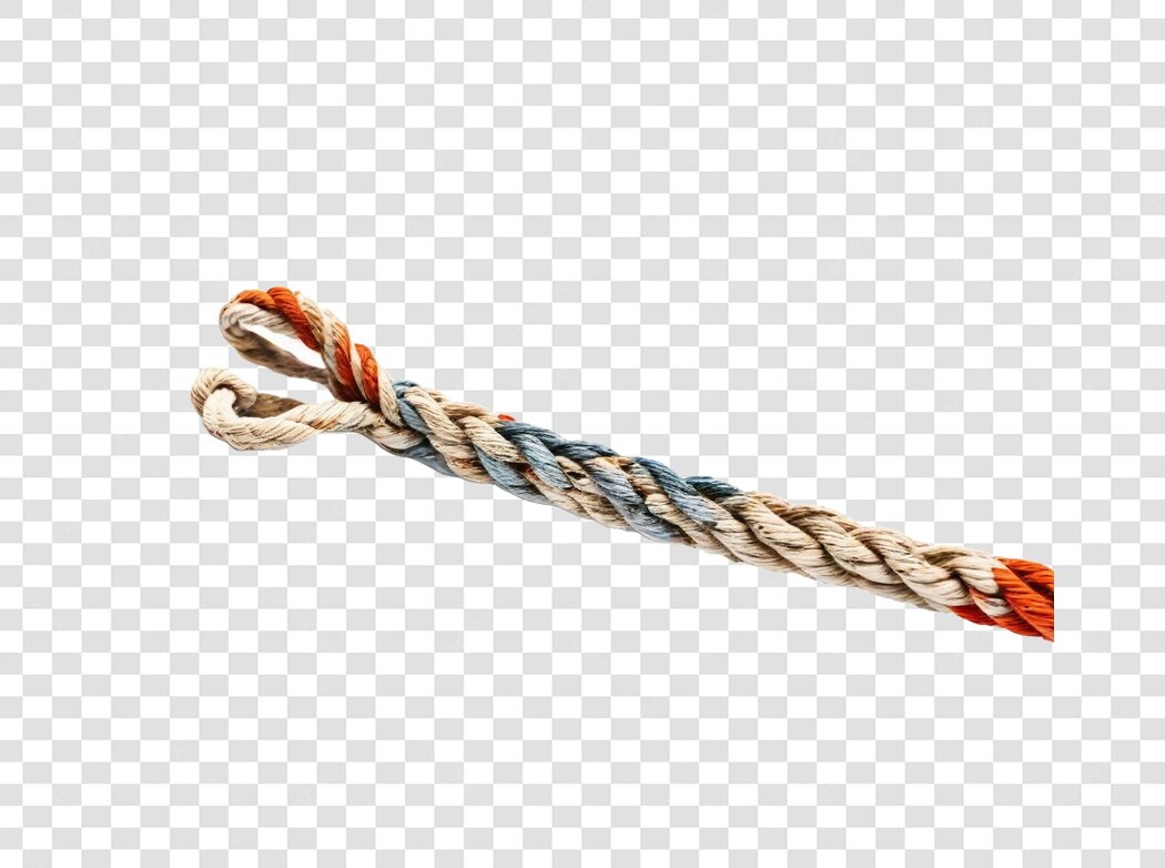 Cutout Nautical Rope Braided Colored PNG Transparent Background