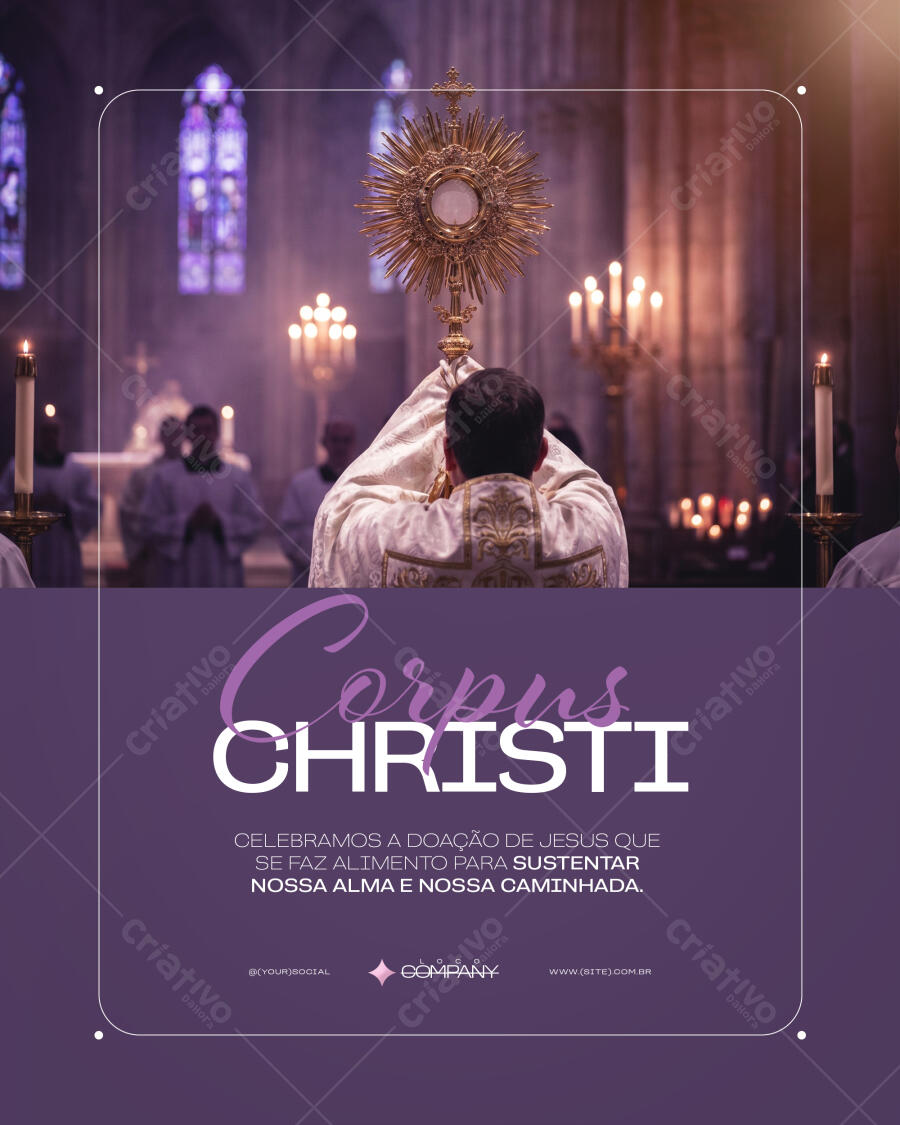 Editable PSD Corpus Christi Catholic Church Instagram Post