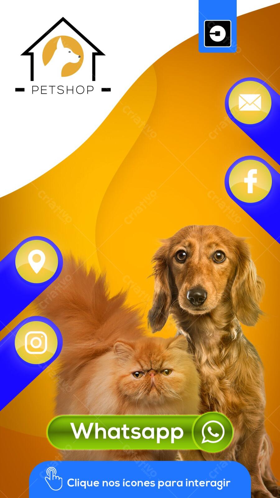 Story Instagram Pet Shop Animais PSD Editável