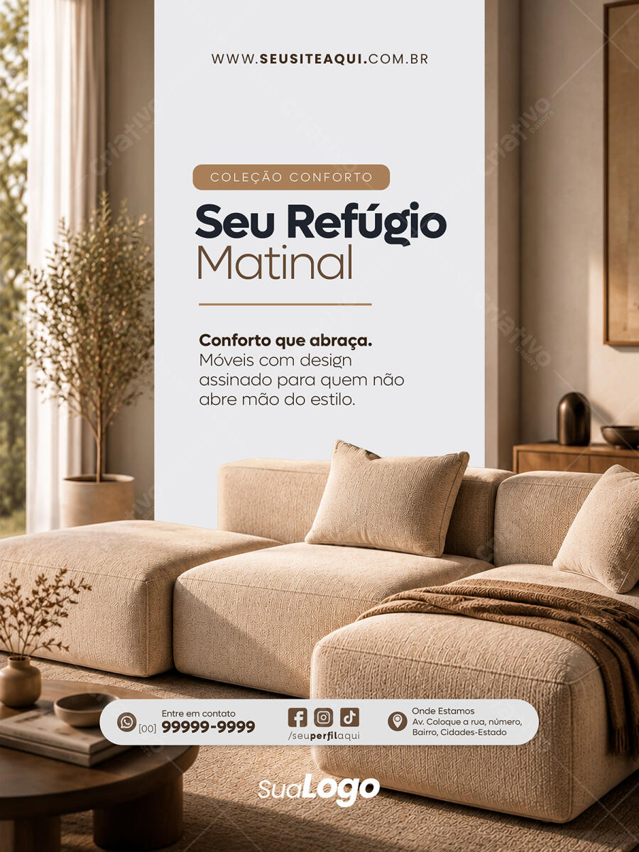 Post Instagram Loja Móveis Decoração PSD Editável