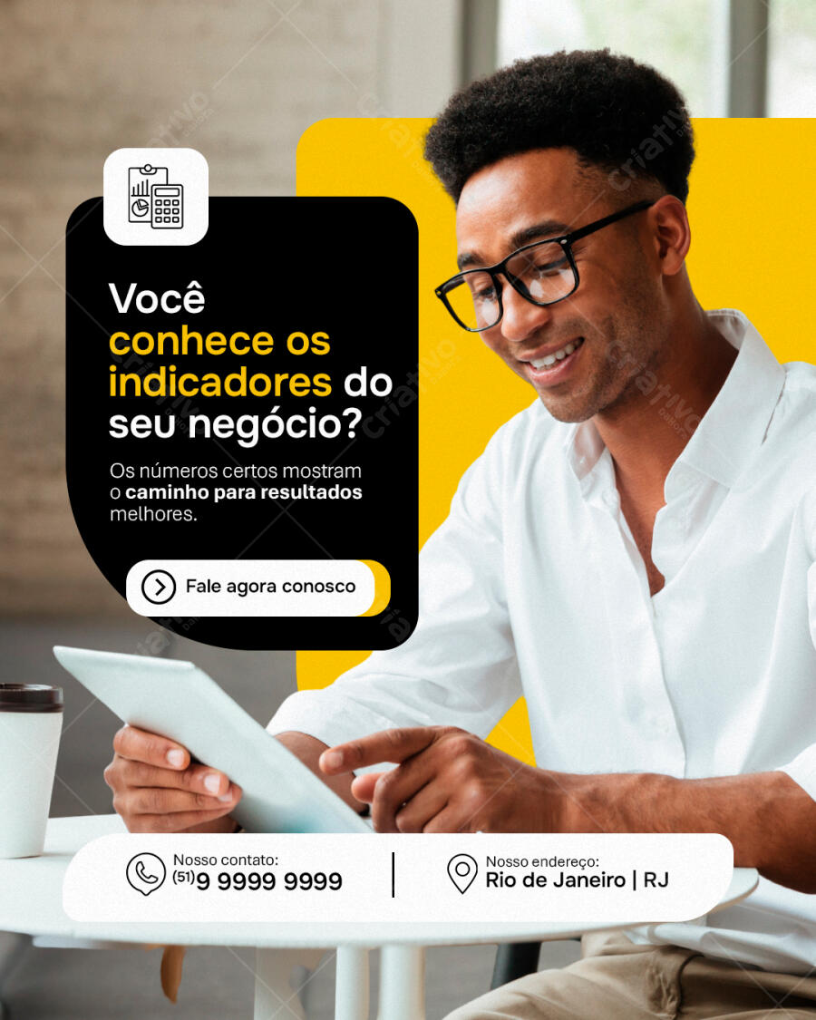 Post Instagram Marketing Negócios Consultoria PSD Editável