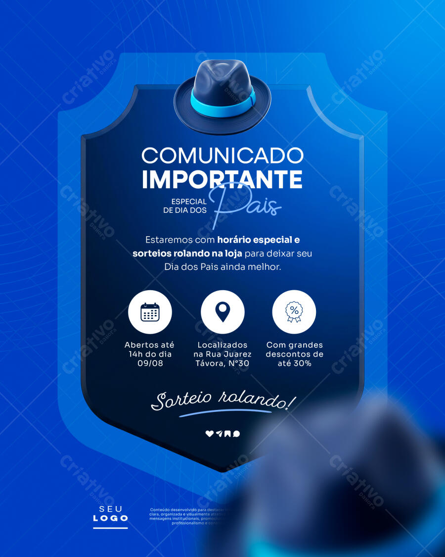 Editable PSD Father's Day Instagram Post August Sale